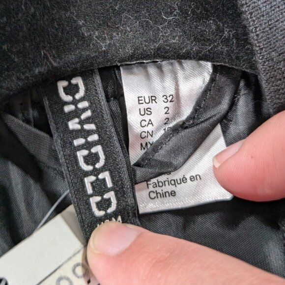 H&M Divided Varsity Jacket Womens 2 Black Long Sleeve Patches Riot Girl Vampire - Picture 5 of 10